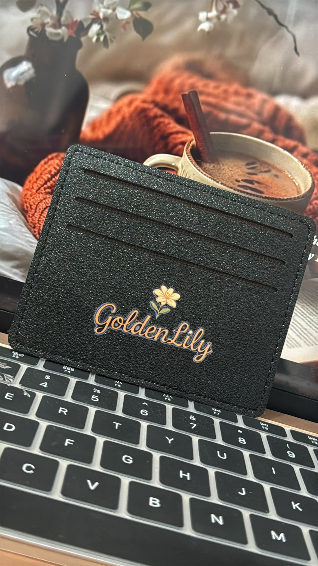 Golden Lily Slim Card Holder