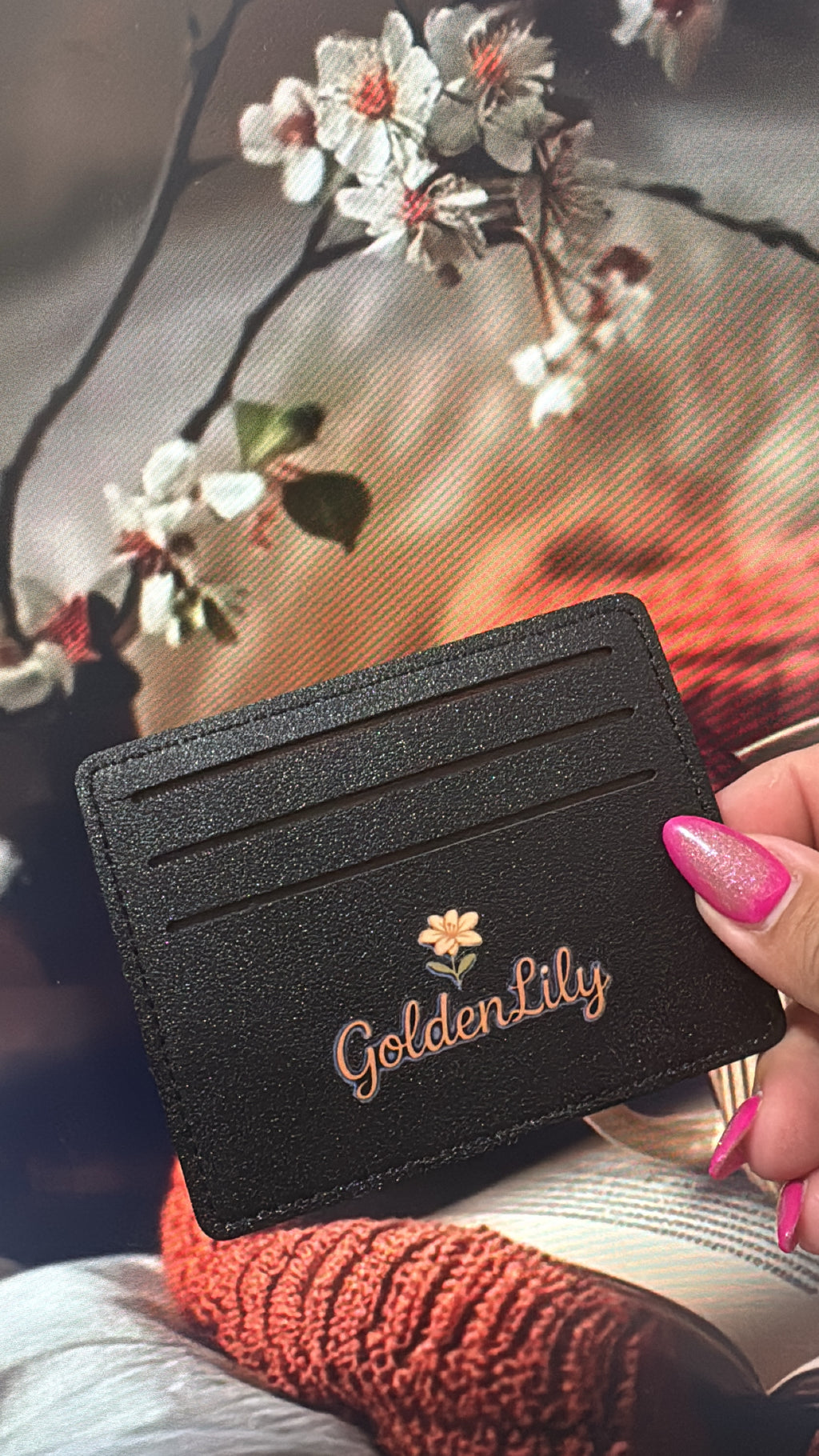 Golden Lily Slim Card Holder