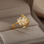 Anillo Leaf Glam Ajustable