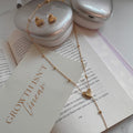 Conjunto Collar y Aretes Corazón Dorado | Elegancia Delicada – Golden Lily