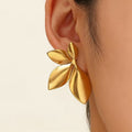 Golden Lily – Aretes Golden Leaves