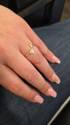 Sortija Dual Heart Glow | Amor Sofisticado – Golden Lily