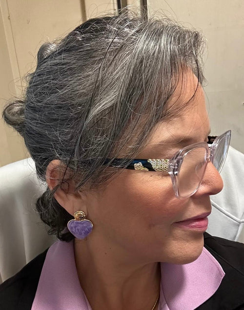 Aretes Lilac Heart | Elegancia Romántica – Golden Lily