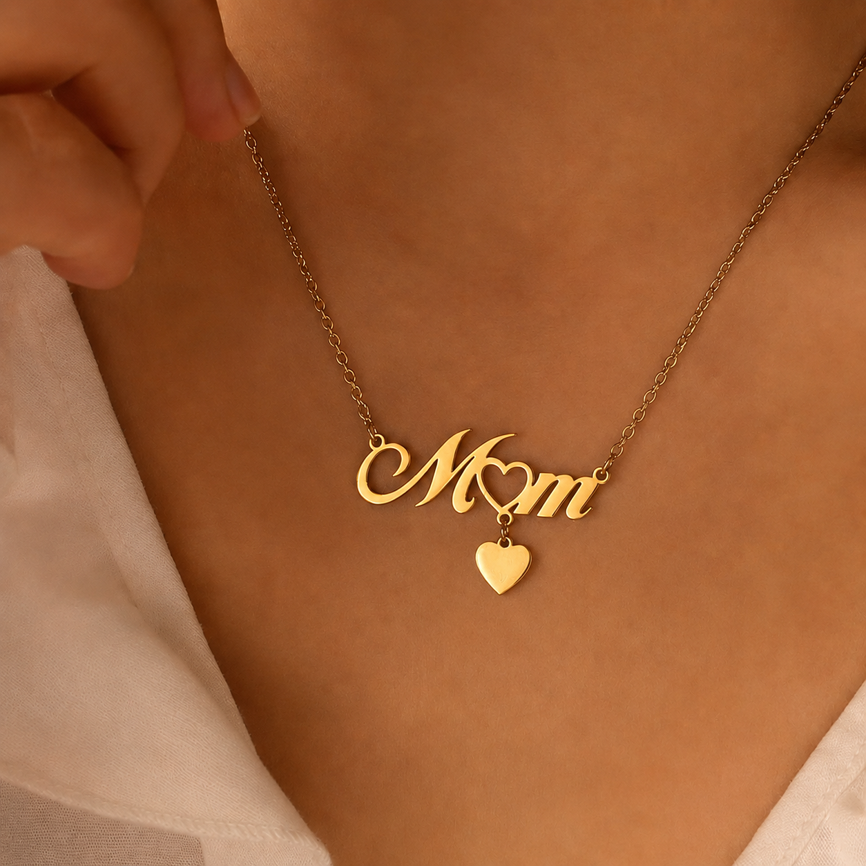 Collar Mom Heart Glow