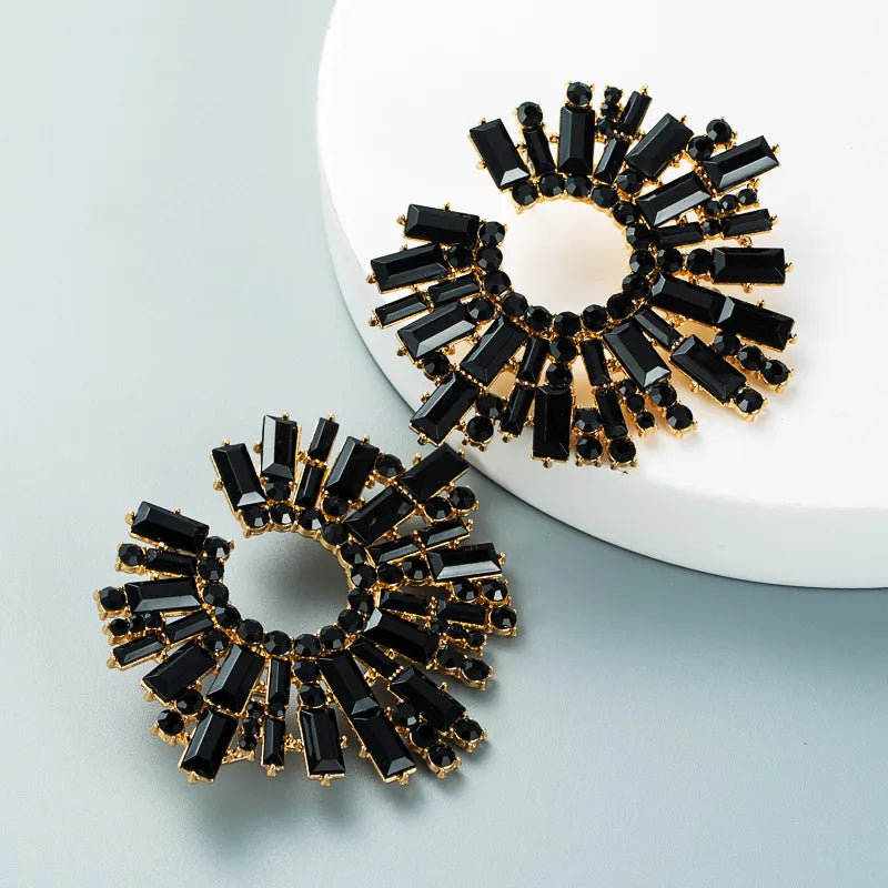 Noir Radiance Statement Earrings