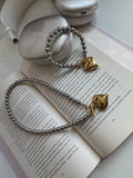 Conjunto Pulsera y Cadena Corazón Dorado | Elegancia Atemporal en Plata – Golden Lily