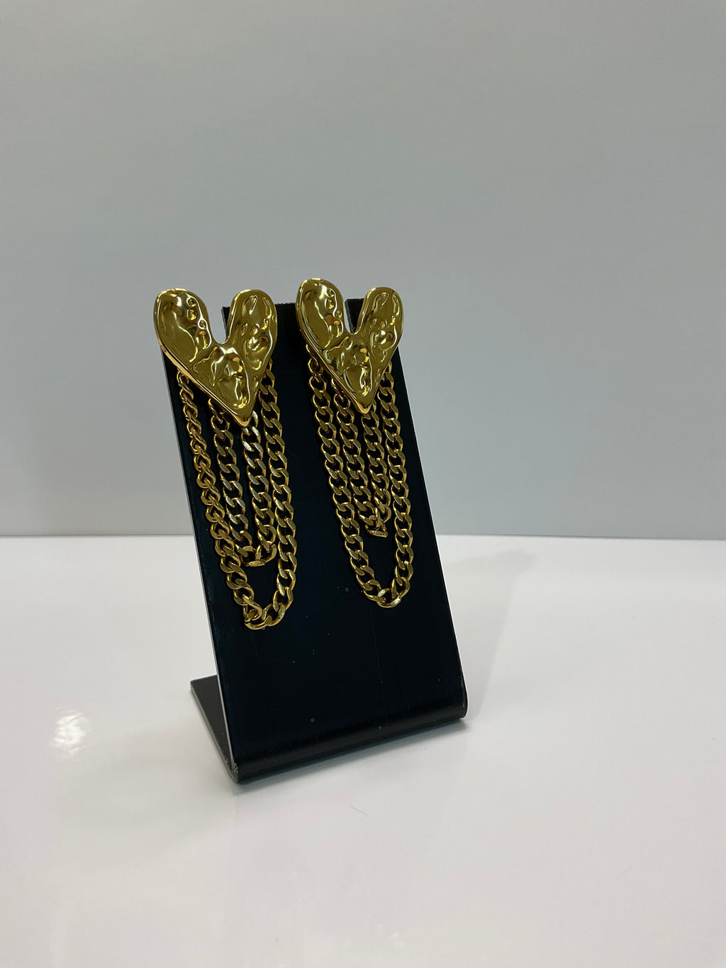 Golden Heart Drip Earrings