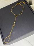 Golden Lily – Hand Chain Noir Blossom