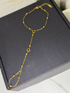 Golden Lily – Hand Chain Noir Blossom