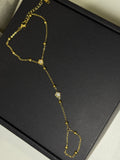 Golden Lily – Hand Chain Crystal Blossom