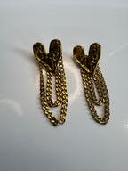 Golden Heart Drip Earrings