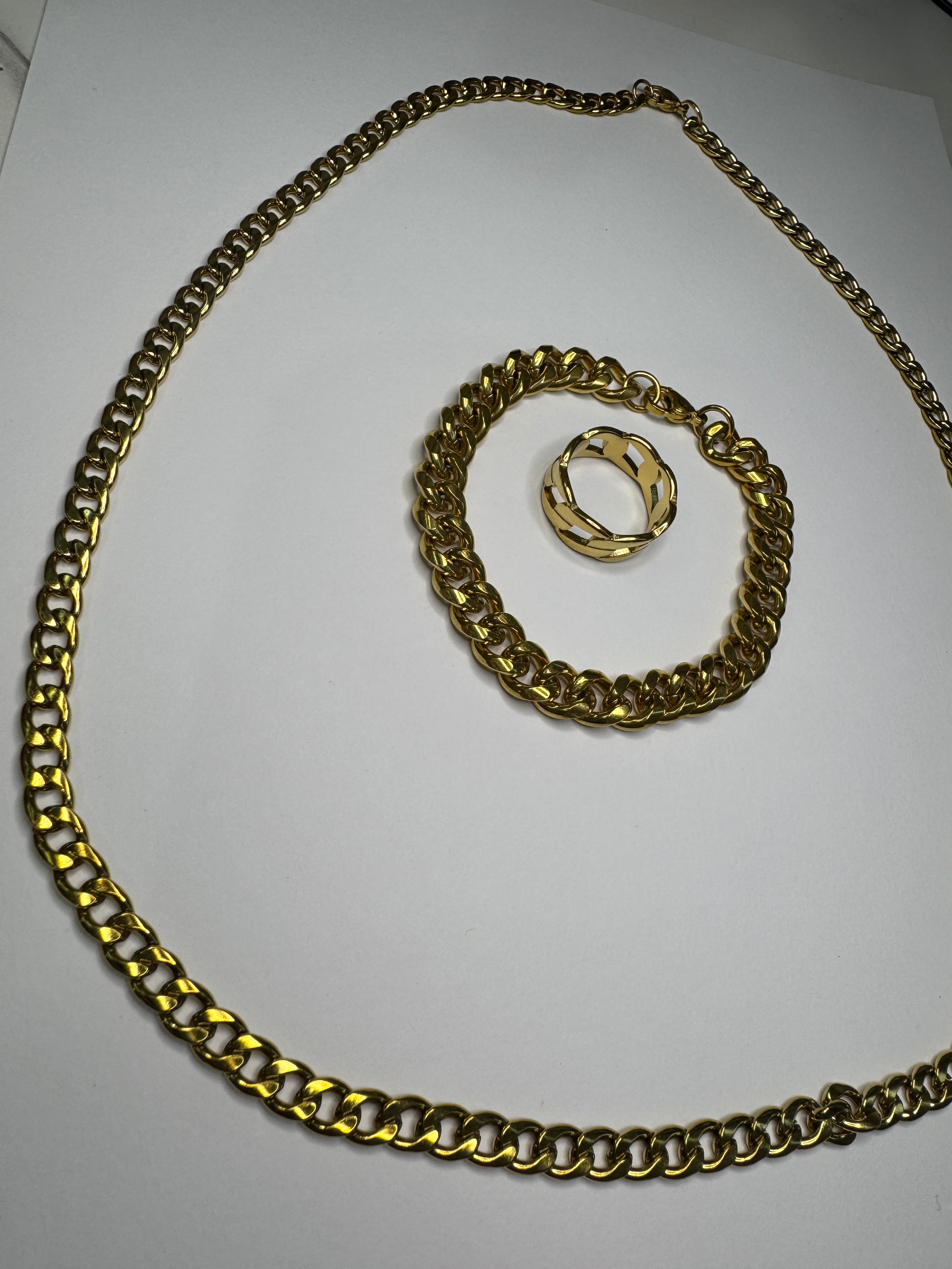 Set Cuban Luxe Gold Unisex