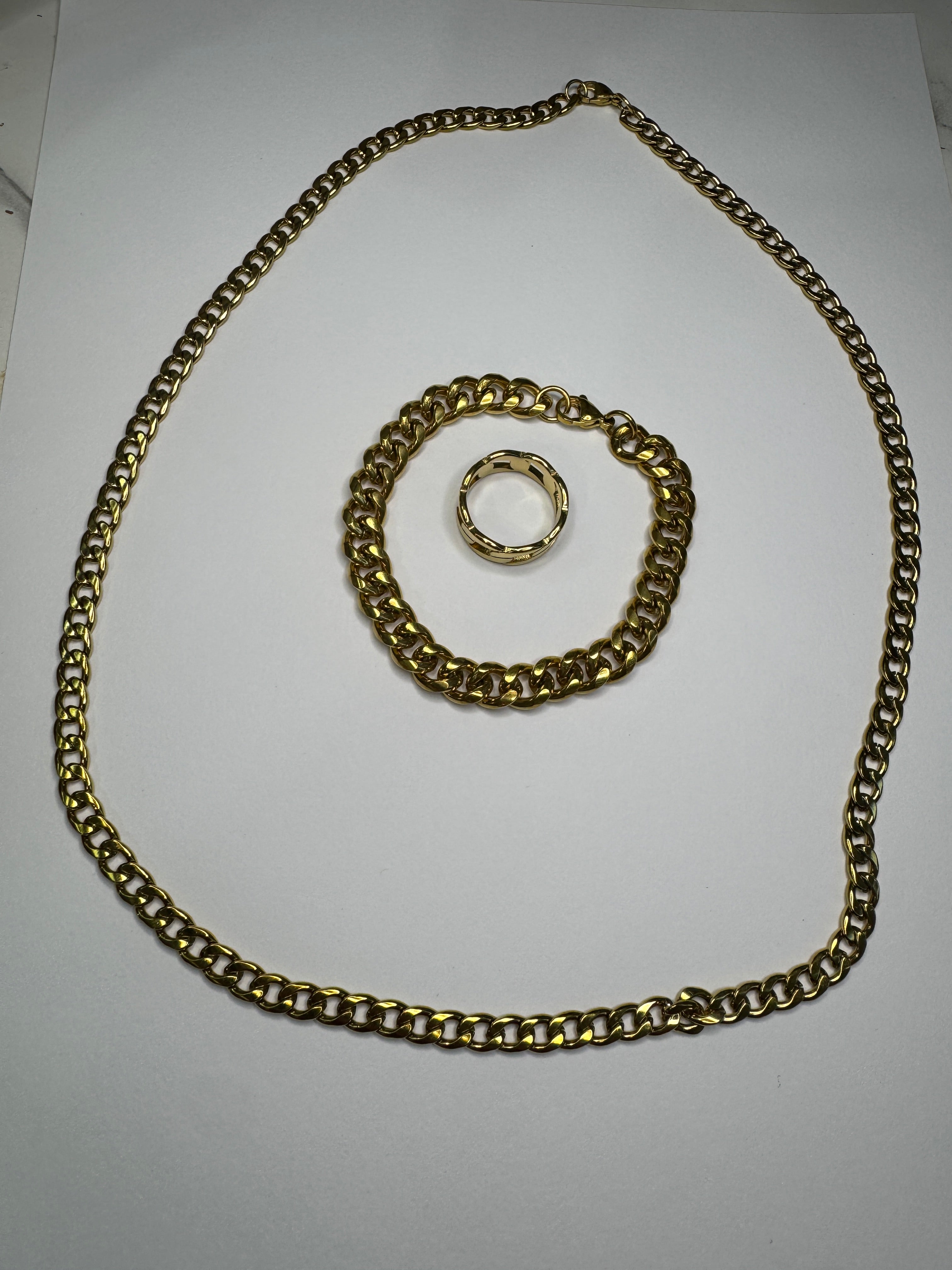 Set Cuban Luxe Gold Unisex