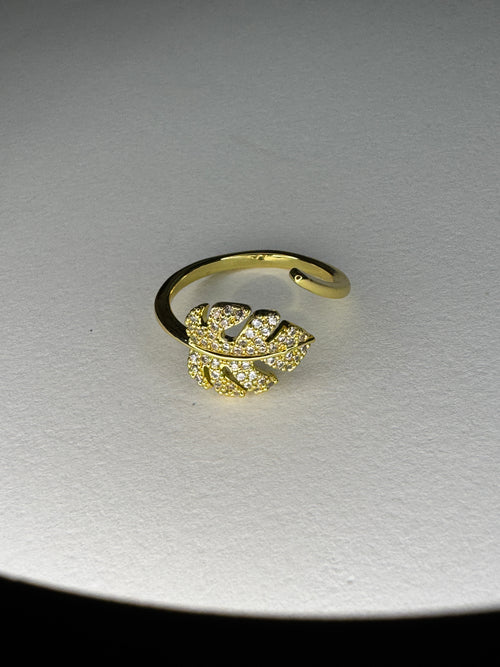 Anillo Leaf Glam Ajustable
