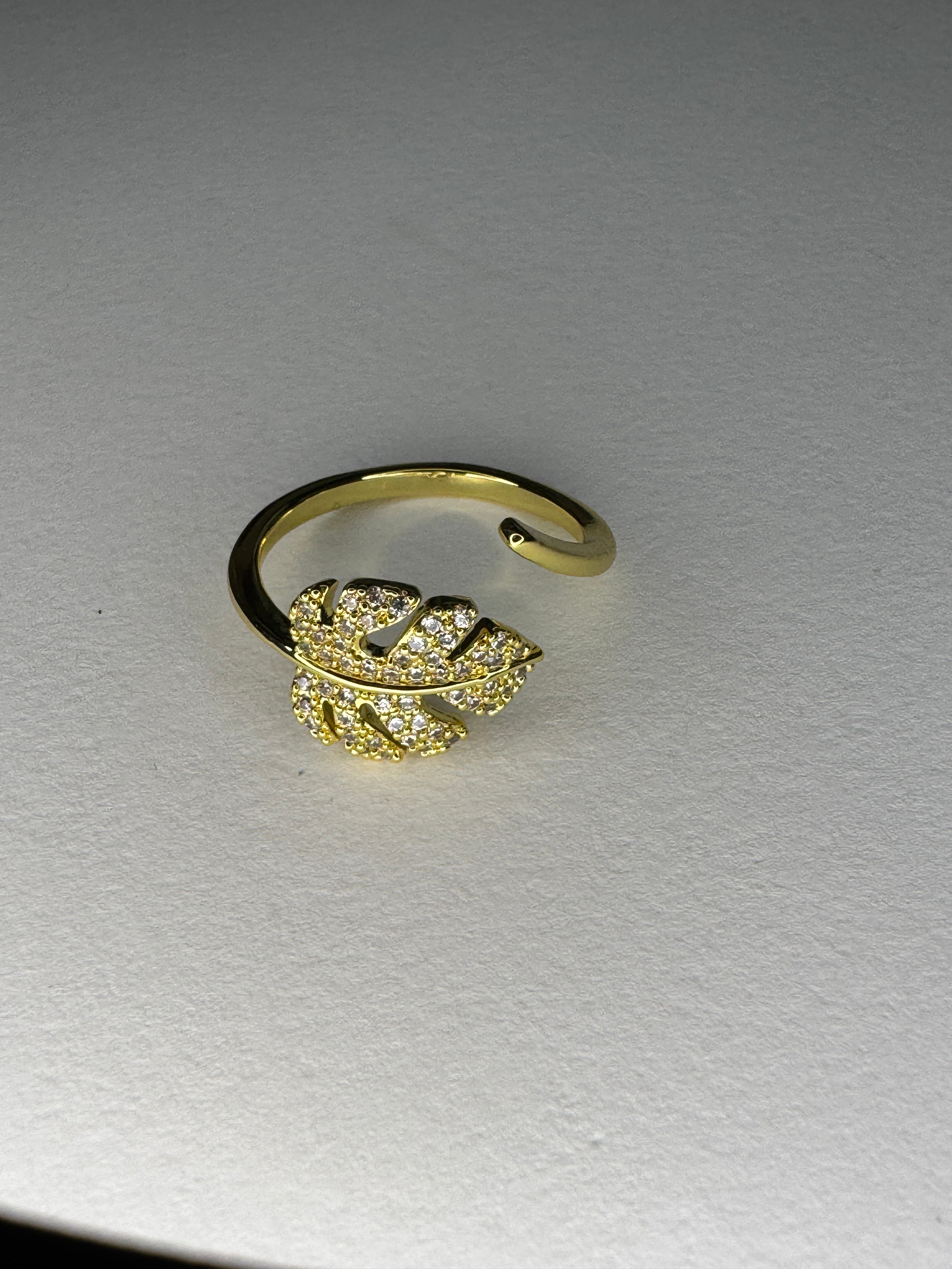 Anillo Leaf Glam Ajustable