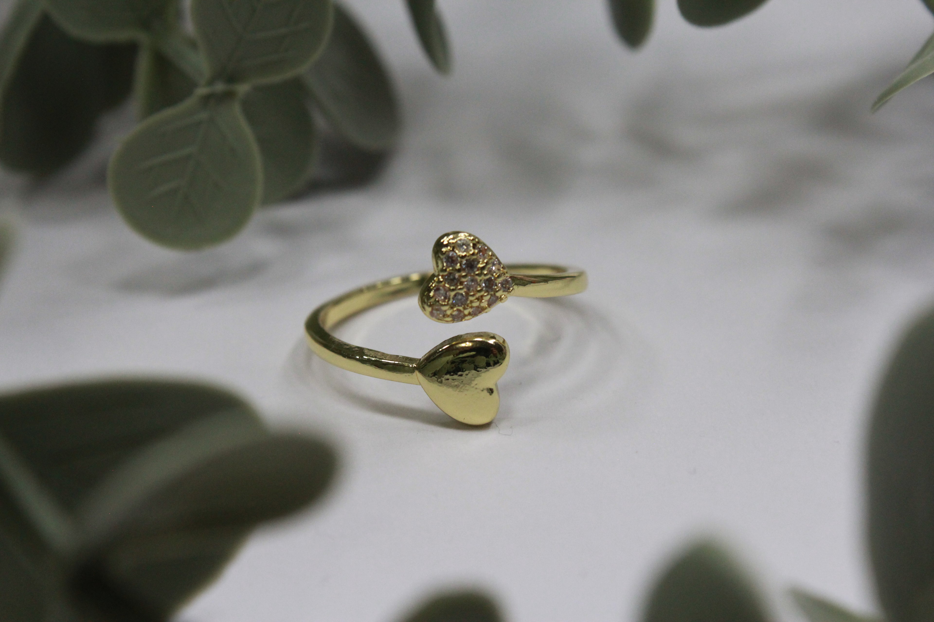 Sortija Dual Heart Glow | Amor Sofisticado – Golden Lily