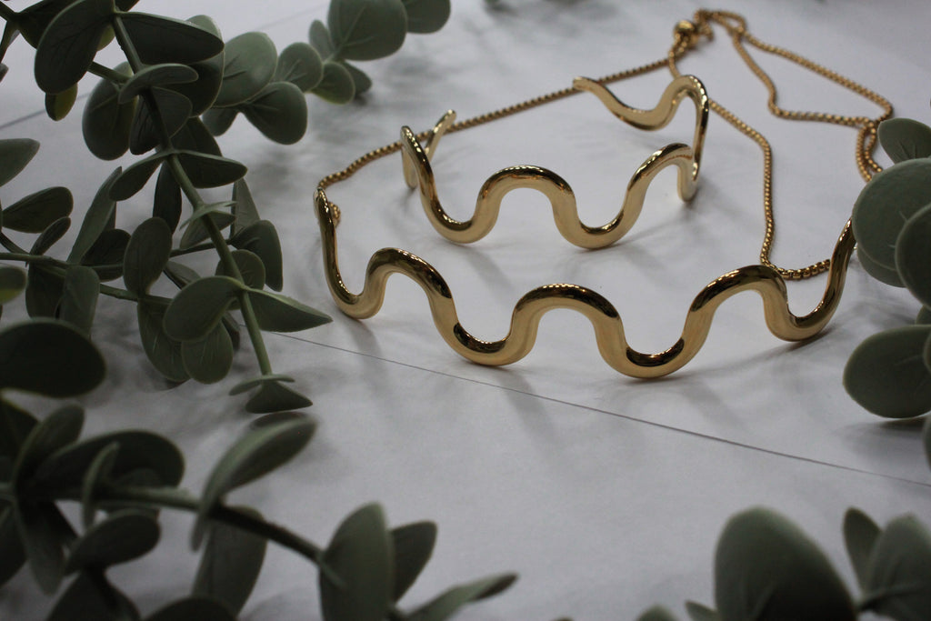 Conjunto Golden Wave (Collar & Pulsera) | Elegancia Orgánica en Oro 18K – Golden Lily
