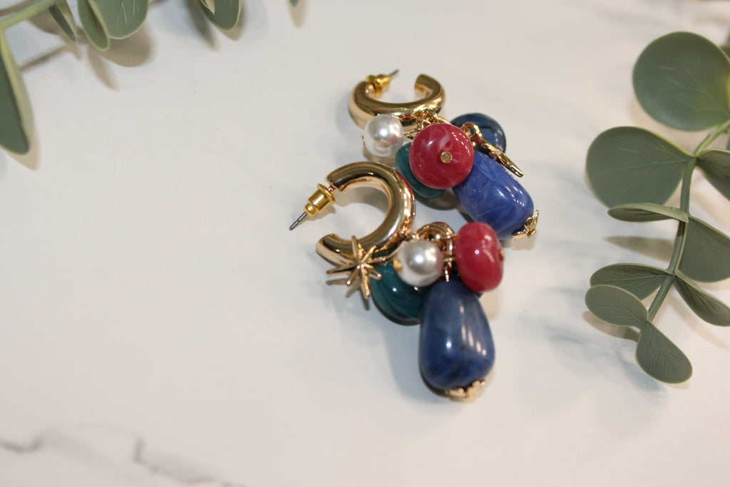 Color Charm Earrings | Golden Lily