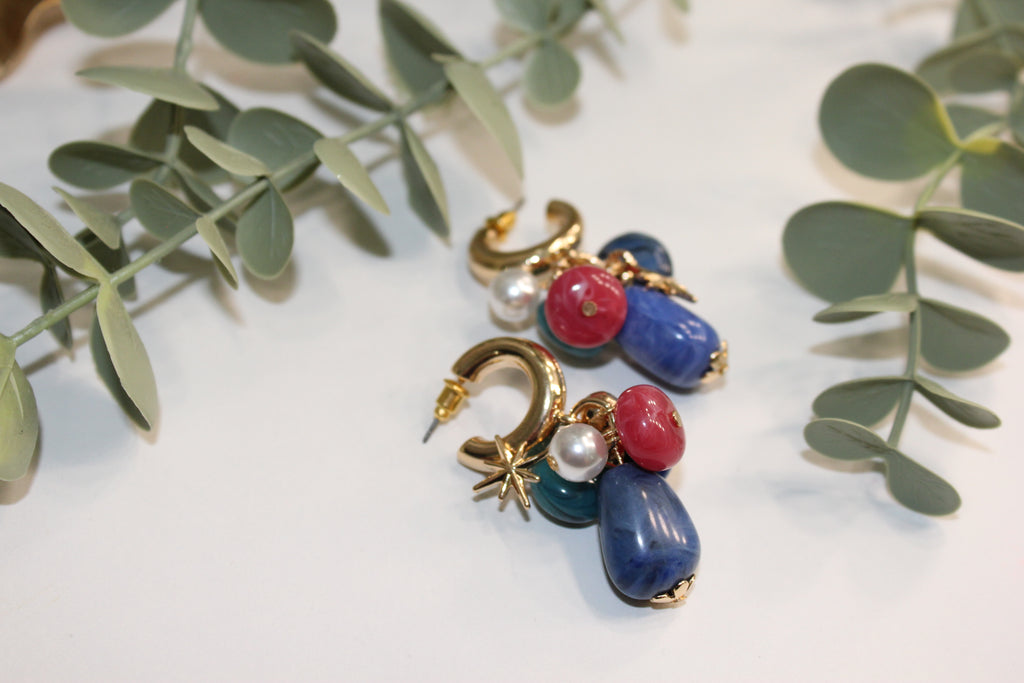Color Charm Earrings | Golden Lily