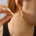 Aretes Star Chain | Elegancia Celestial – Golden Lily