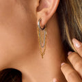 Aretes Chain Fusion | Elegancia Moderna Bicolor – Golden Lily
